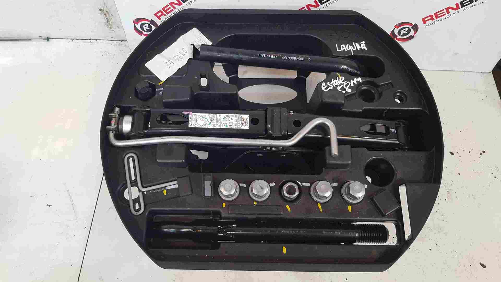 Renault Laguna MK3 2007-2012 Spare Wheel Jack SET No Towing EYE