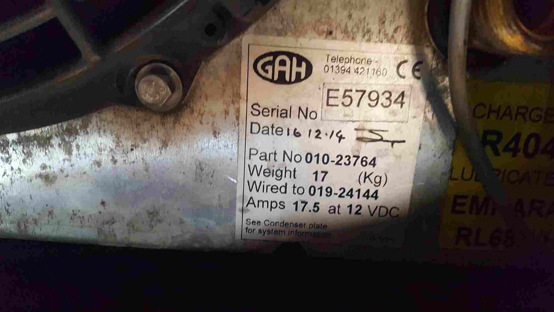 Thumb 6 Renault Master 2010-2018 GAH Refrigeration Unit Van Conversion Compressor E57934