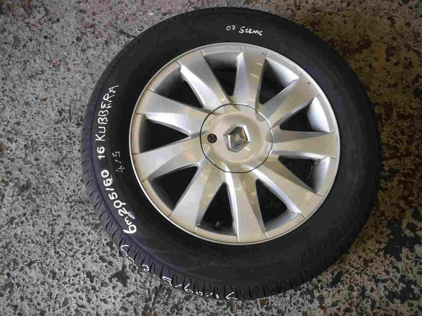 Renault Megane  2002-2008 Kubera Alloy Wheel   Tyre 205 60 16 Inch 5Mm Tread 
