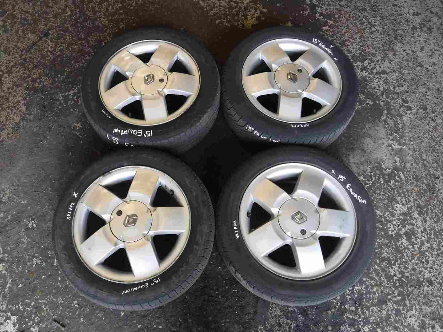 Renault Megane + Clio 1998-2006 Equation Alloy Wheel Set X4 15inch 8200081342
