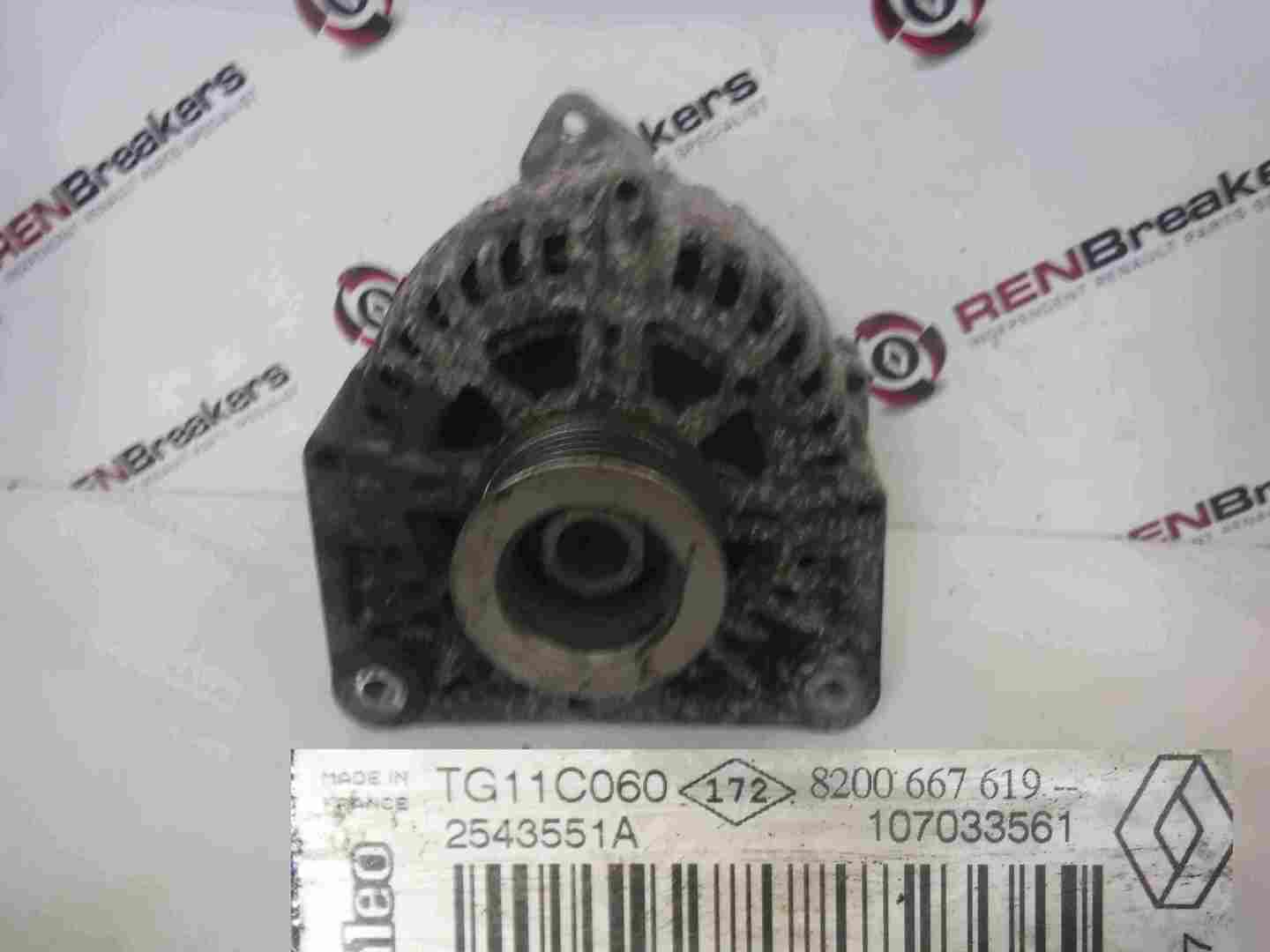 Renault Megane + Scenic 2003-2009 1.4 16v Alternator K4J 740 8200667619
