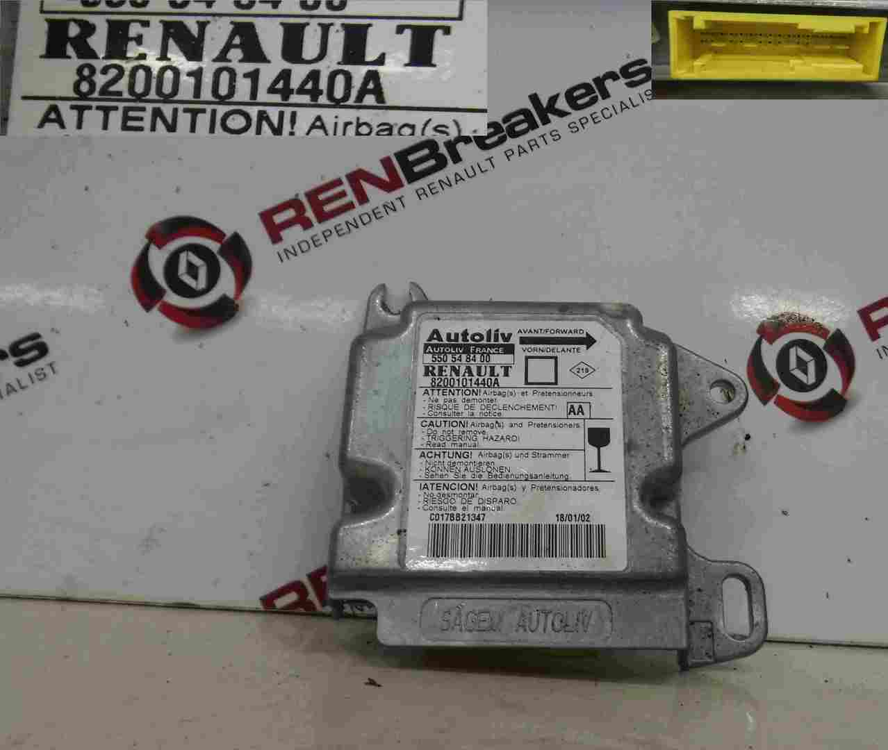Renault Megane 1995-1999 Airbag ECU Computer Module