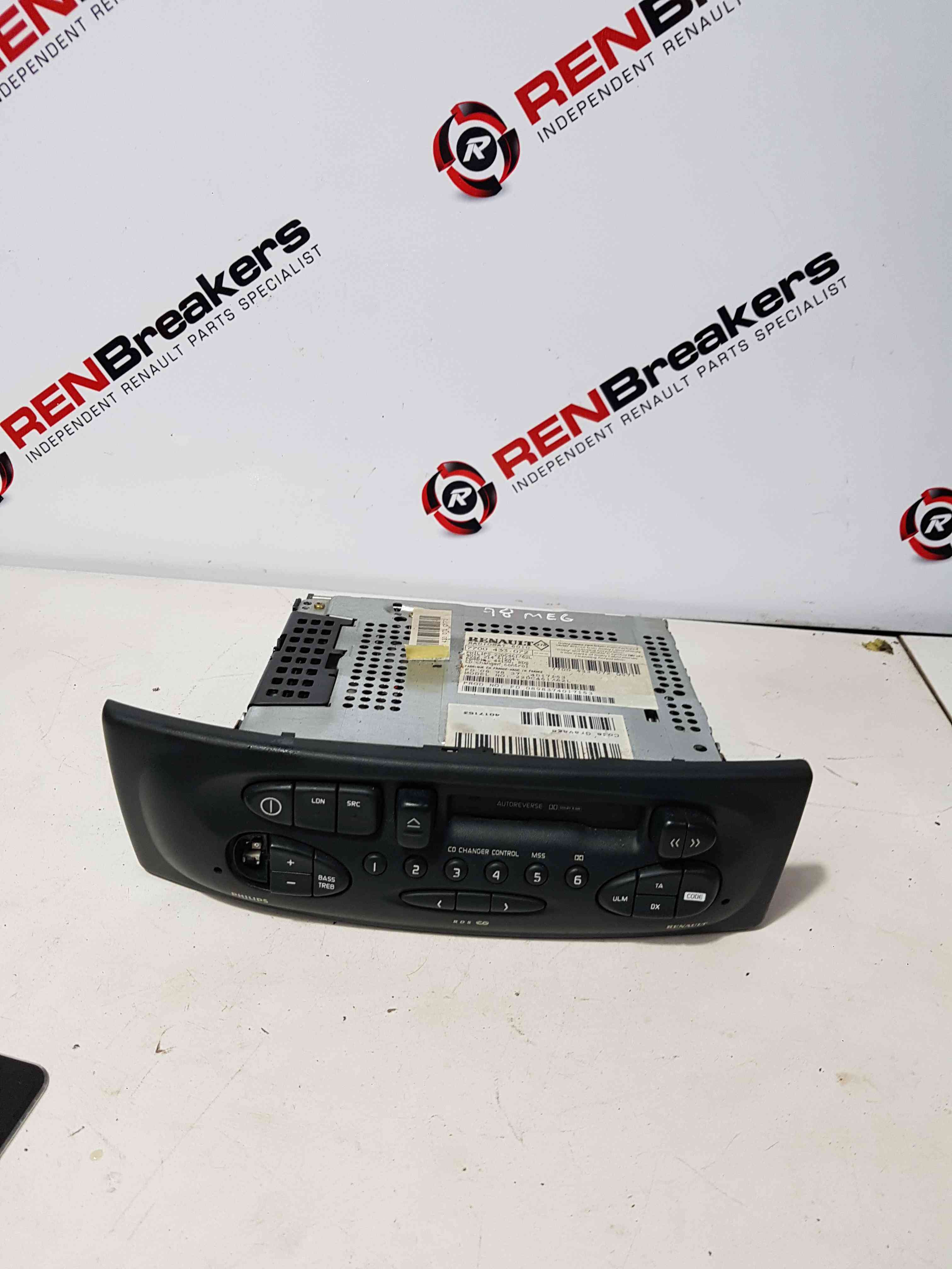 Thumb 7 Renault Megane 1995-1999 Radio Tape Casette Player Tuner List + Code 7700433072