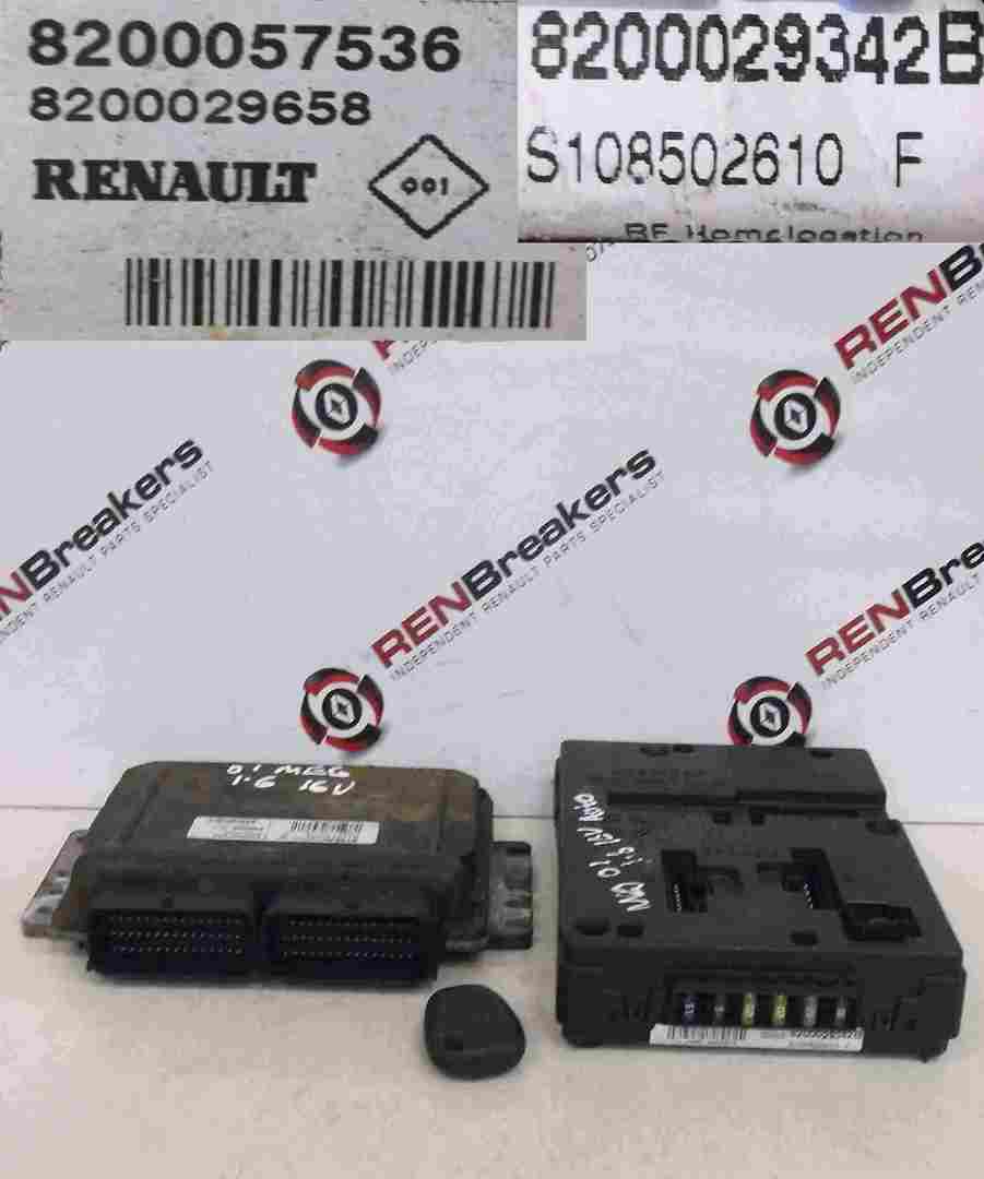 Renault Megane 1999-2002 1.6 16v Auto ECU Set Kit BCM Immobiliser + Key Fob