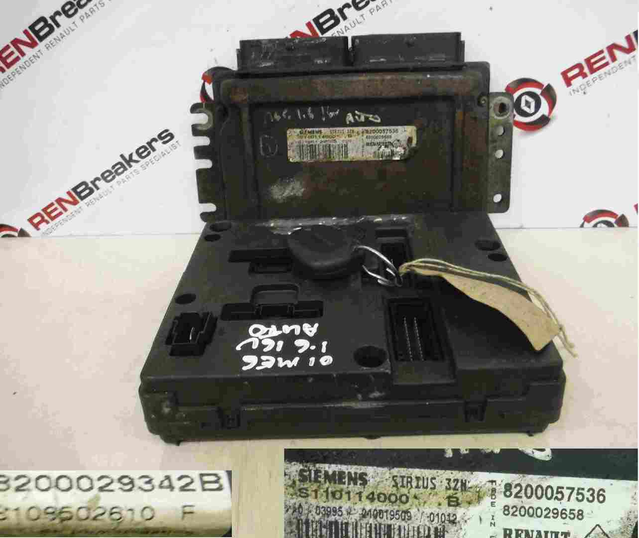 Renault Megane 1999-2002 1.6 16v Automatic ECU SET UCH BCM Immobiliser + Key Fob