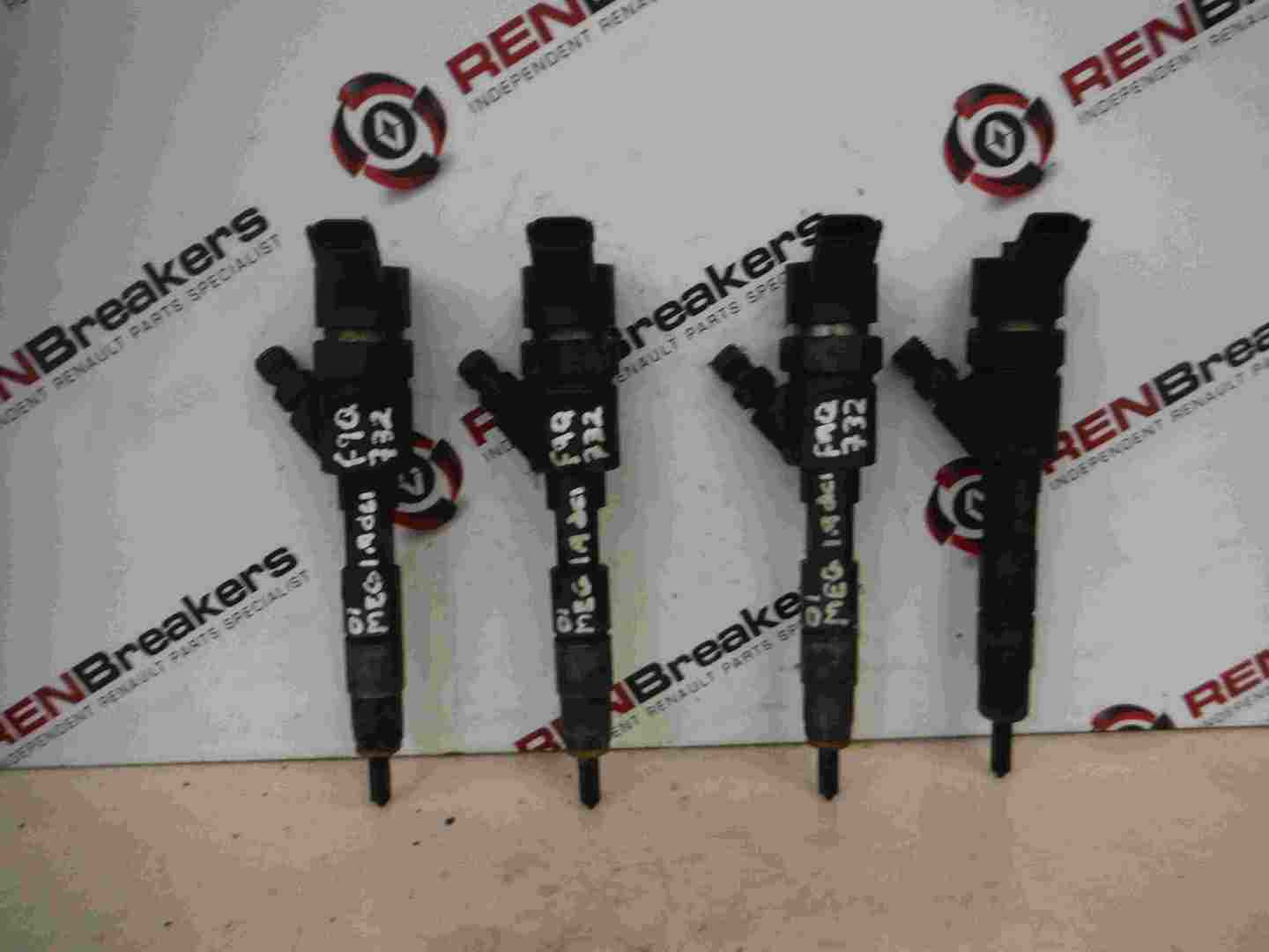 Renault Megane 1999-2002 1.9 dCi Diesel Injectors Set X4 F9Q 732