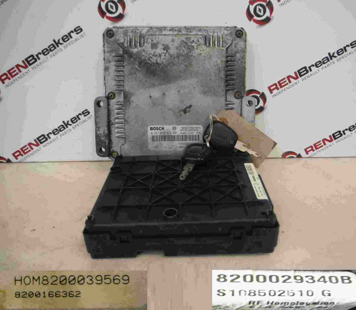 Renault Megane 1999-2002 1.9 dCi ECU SET UCH BCM Immobiliser Key Fob 8200029340