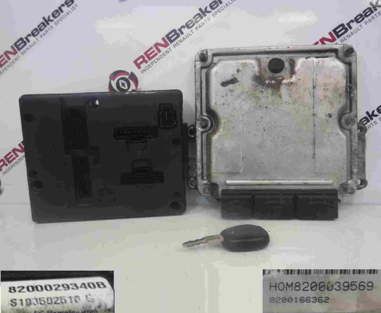 Renault Megane 1999-2002 1.9 dCi ECU Set UCH BCM Immobliser + Key Fob