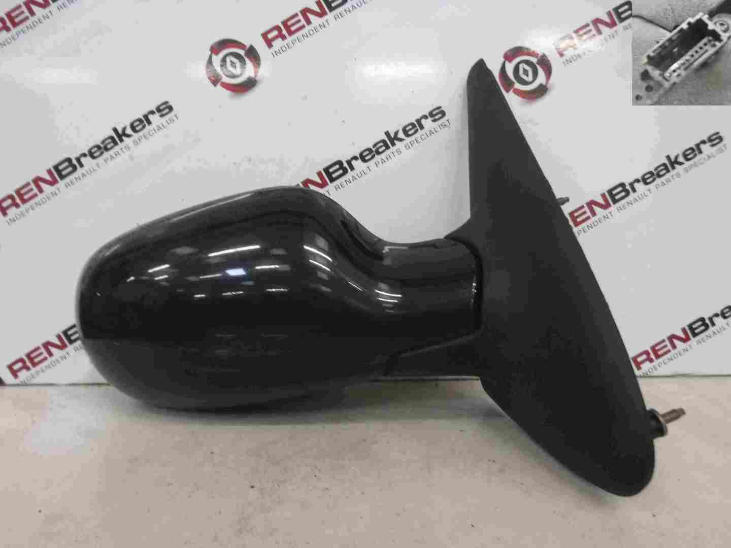 Renault Megane 1999-2002 Drivers OS Wing Mirror Black 676