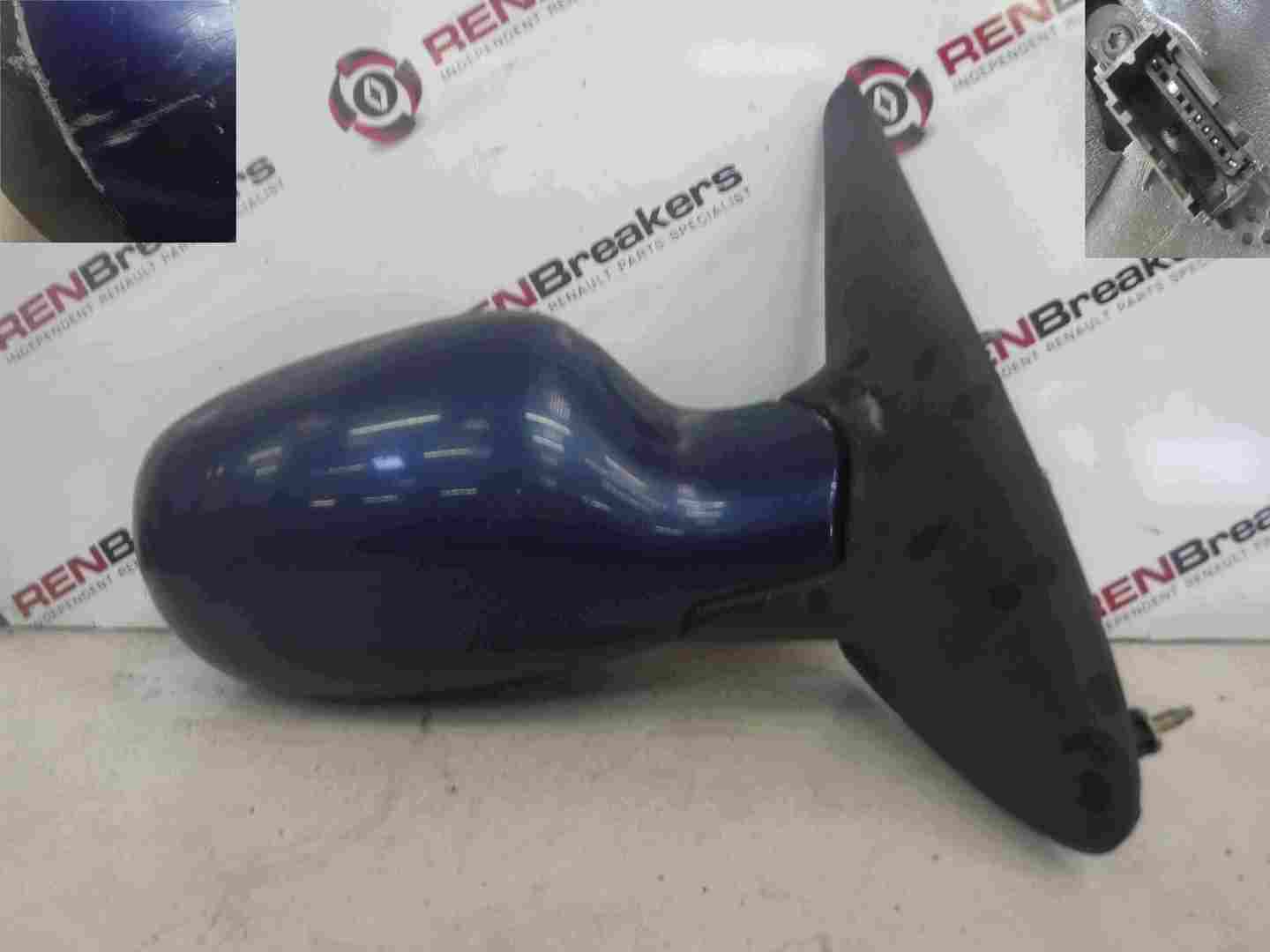 Renault Megane 1999-2002 Drivers OS Wing Mirror Blue 432