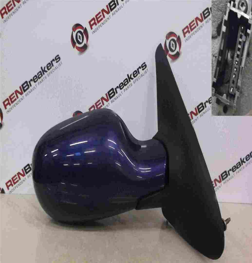 Renault Megane 1999-2002 Drivers OS Wing Mirror Blue TEF43 Electric