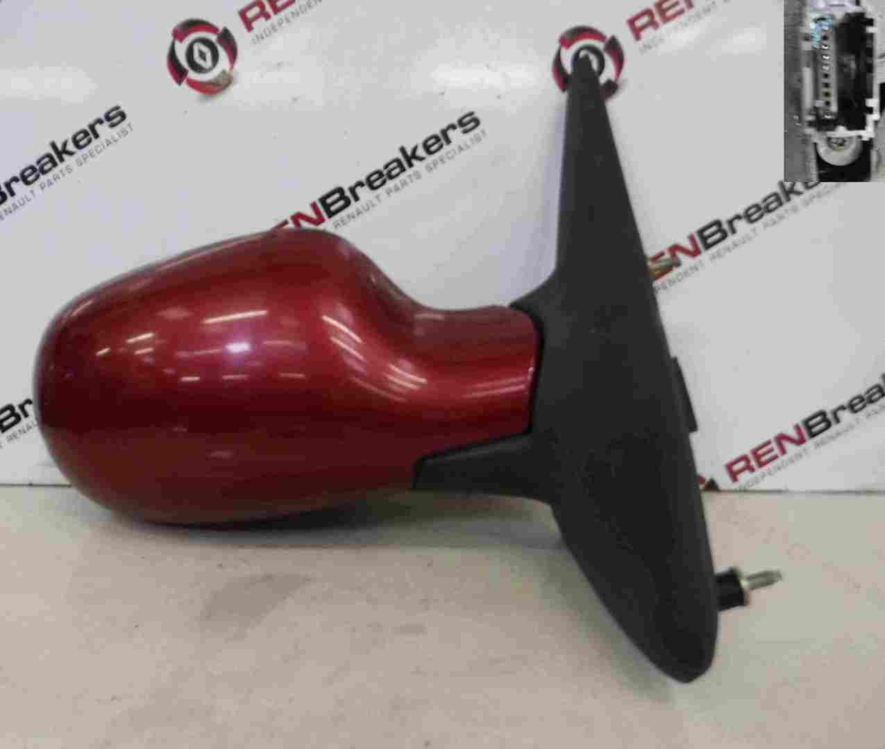 Renault Megane 1999-2002 Drivers OS Wing Mirror Red 713 Electric