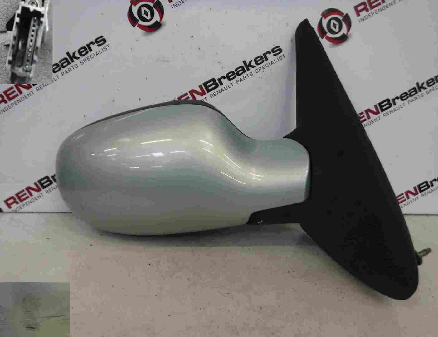 Renault Megane 1999-2002 Drivers OS Wing Mirror Silver 632 Electric