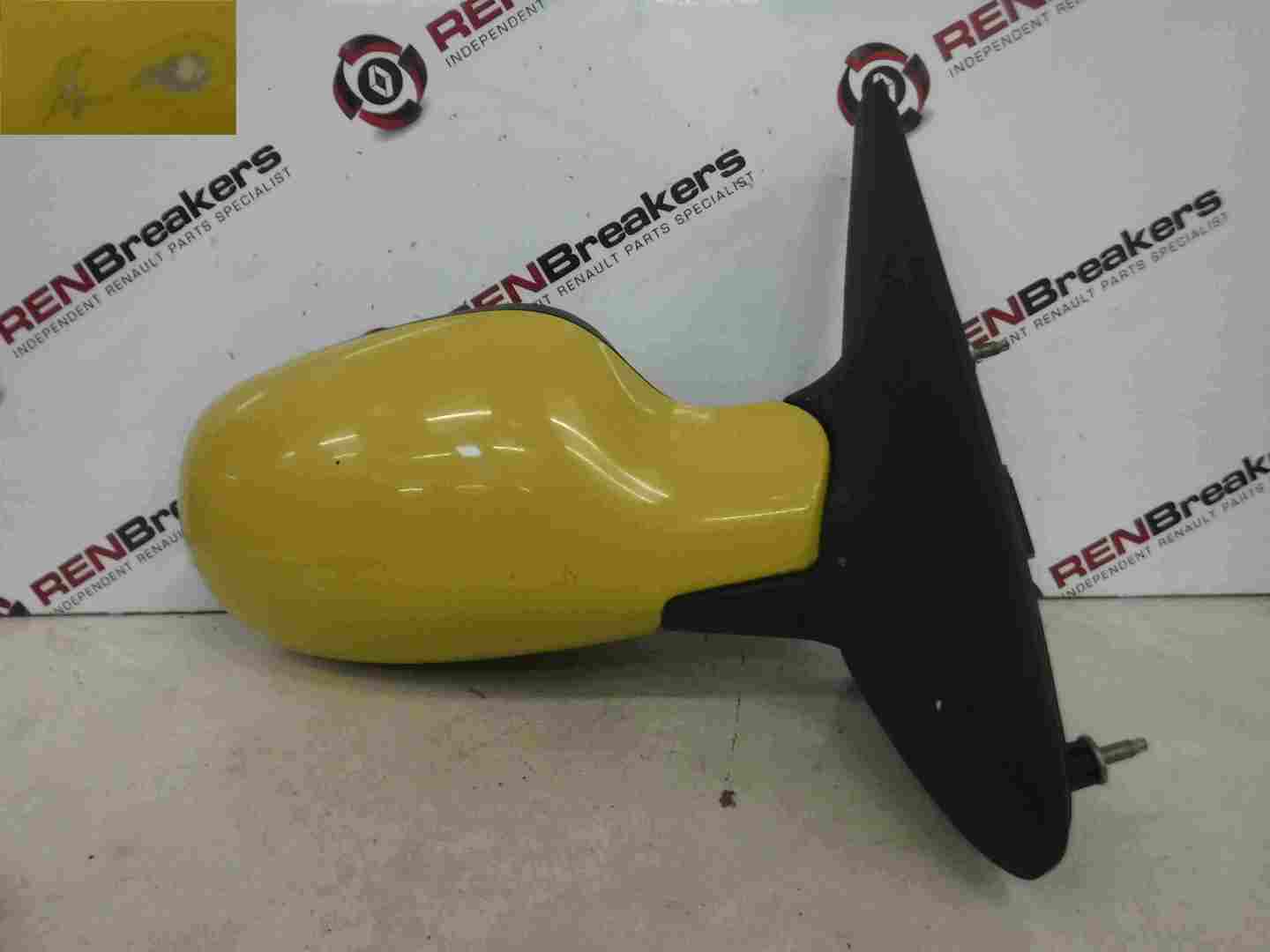 Renault Megane 1999-2002 Drivers OS Wing Mirror Yellow OV377