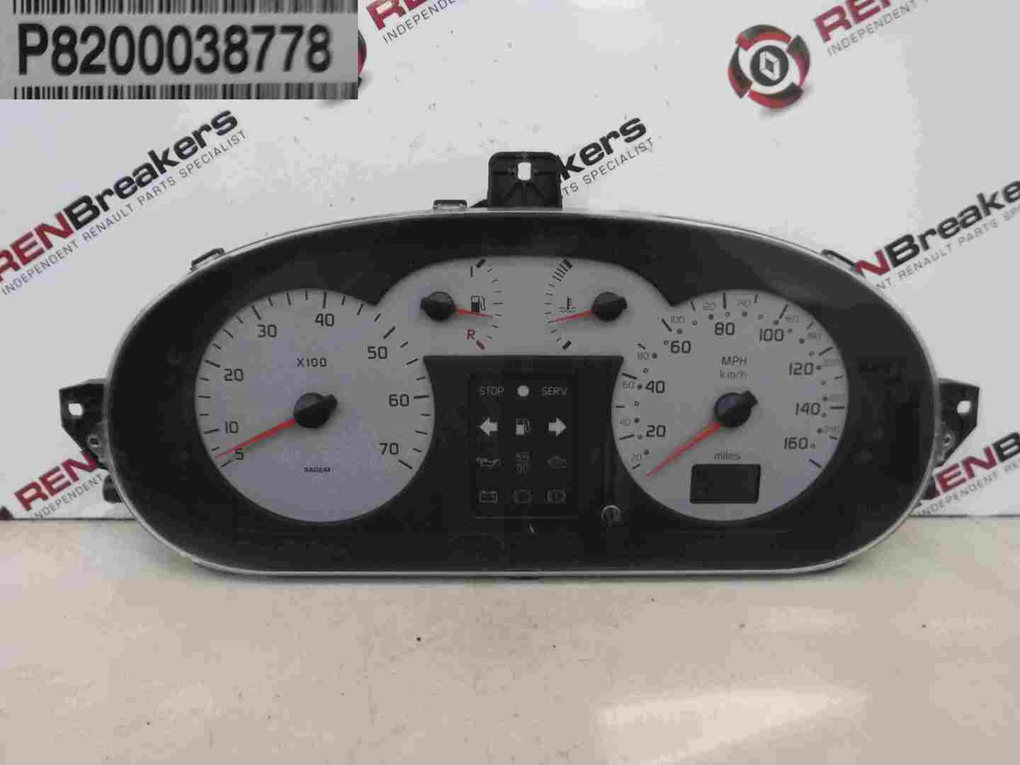 Renault Megane 1999-2002 Instrument Panel Dials Clocks Gauges 95k