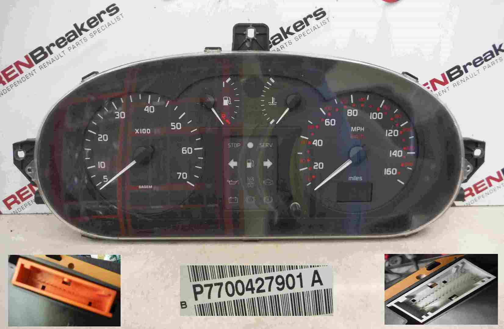 Renault Megane 1999-2002 Instrument Panel Dials Gauges Speedo 127K 7700427901