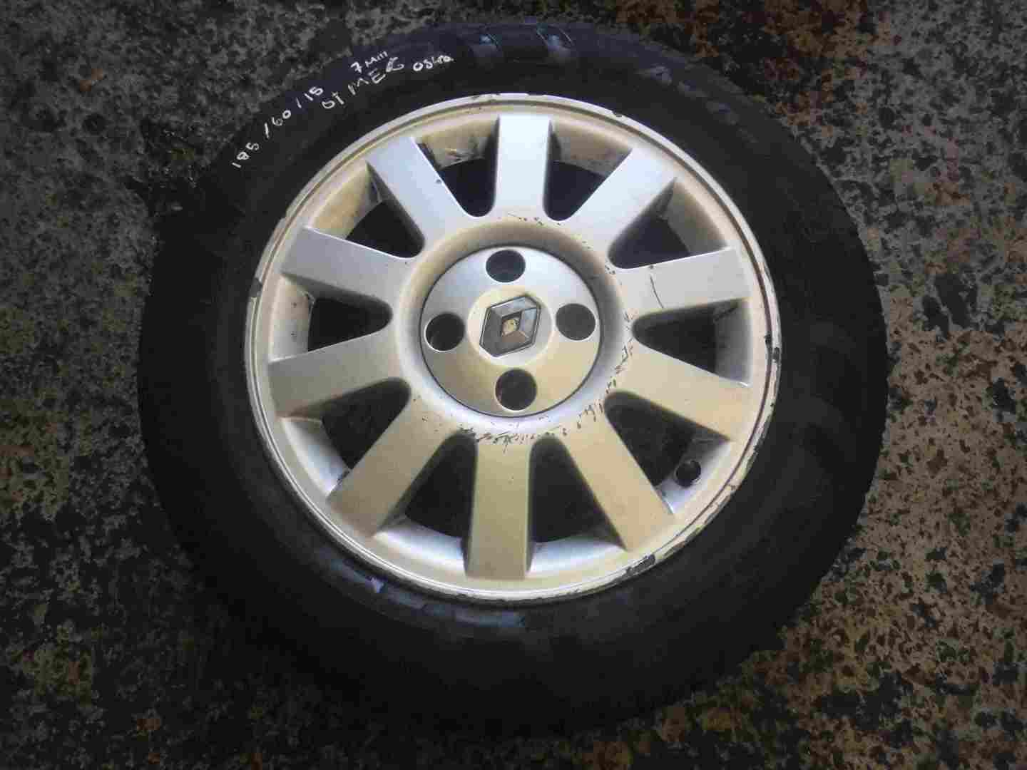 Renault Megane 1999-2002 Ostraprime Alloy Wheel + Tyre 185 60 15 7mm