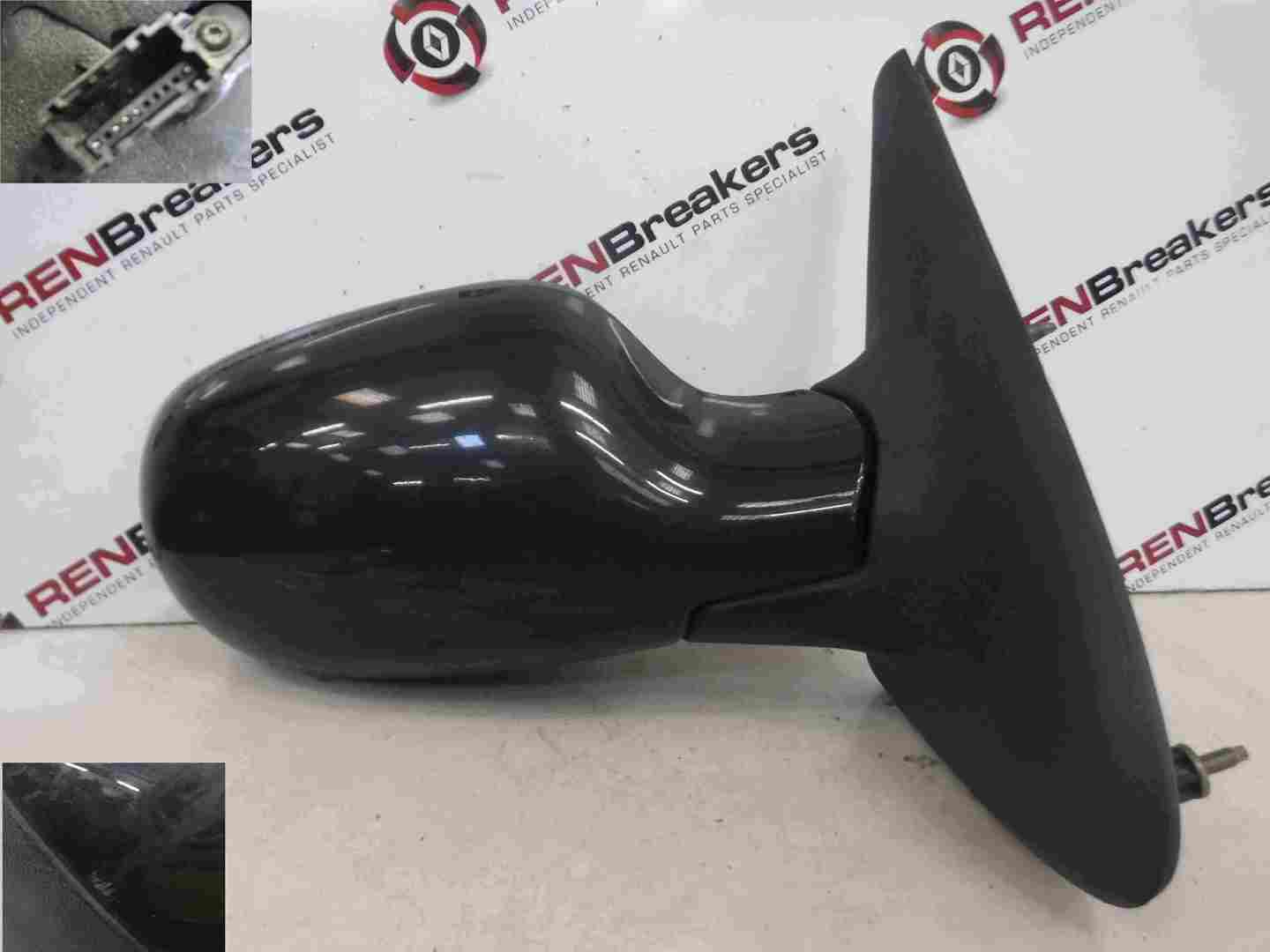 Renault Megane 1999-2002 Passenger NS Wing Mirror Black 676