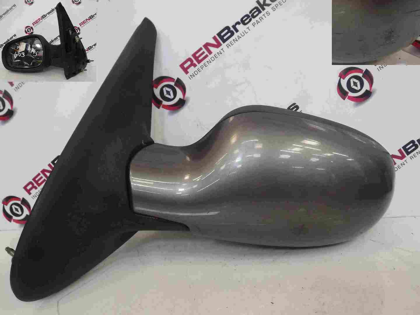 Renault Megane 1999-2002 Passenger NS Wing Mirror Grey 603