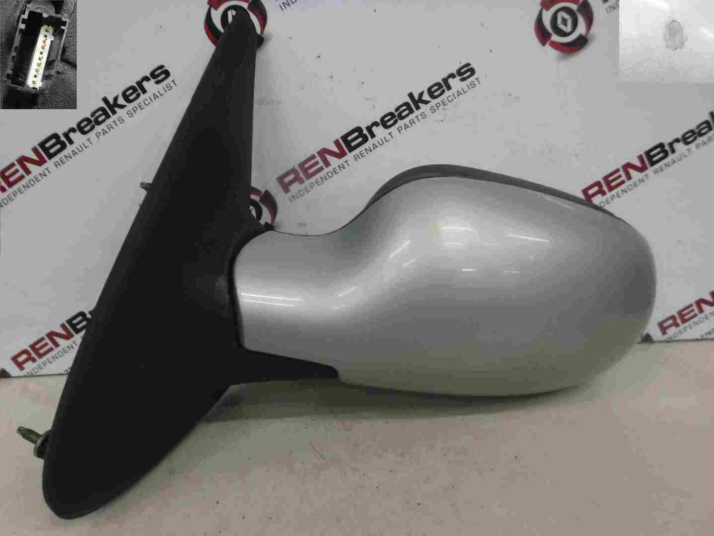 Renault Megane 1999-2002 Passenger NS Wing Mirror Silver 632