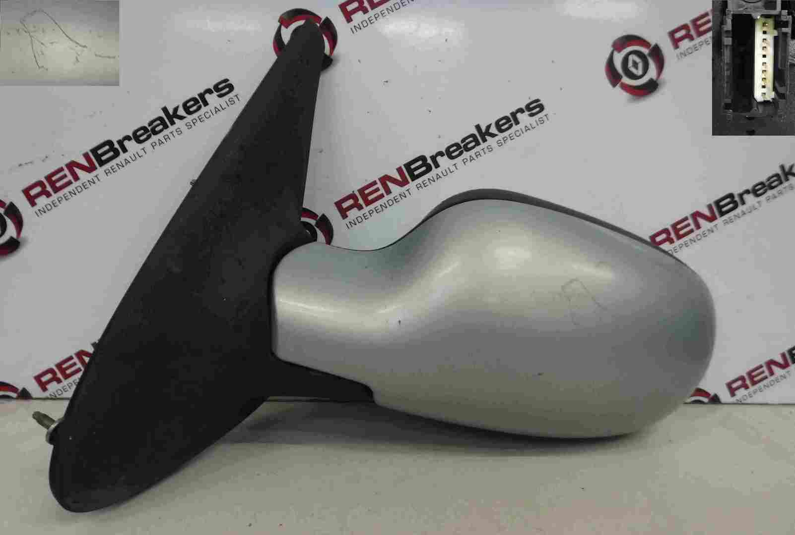 Renault Megane 1999-2002 Passenger NS Wing Mirror Silver 632