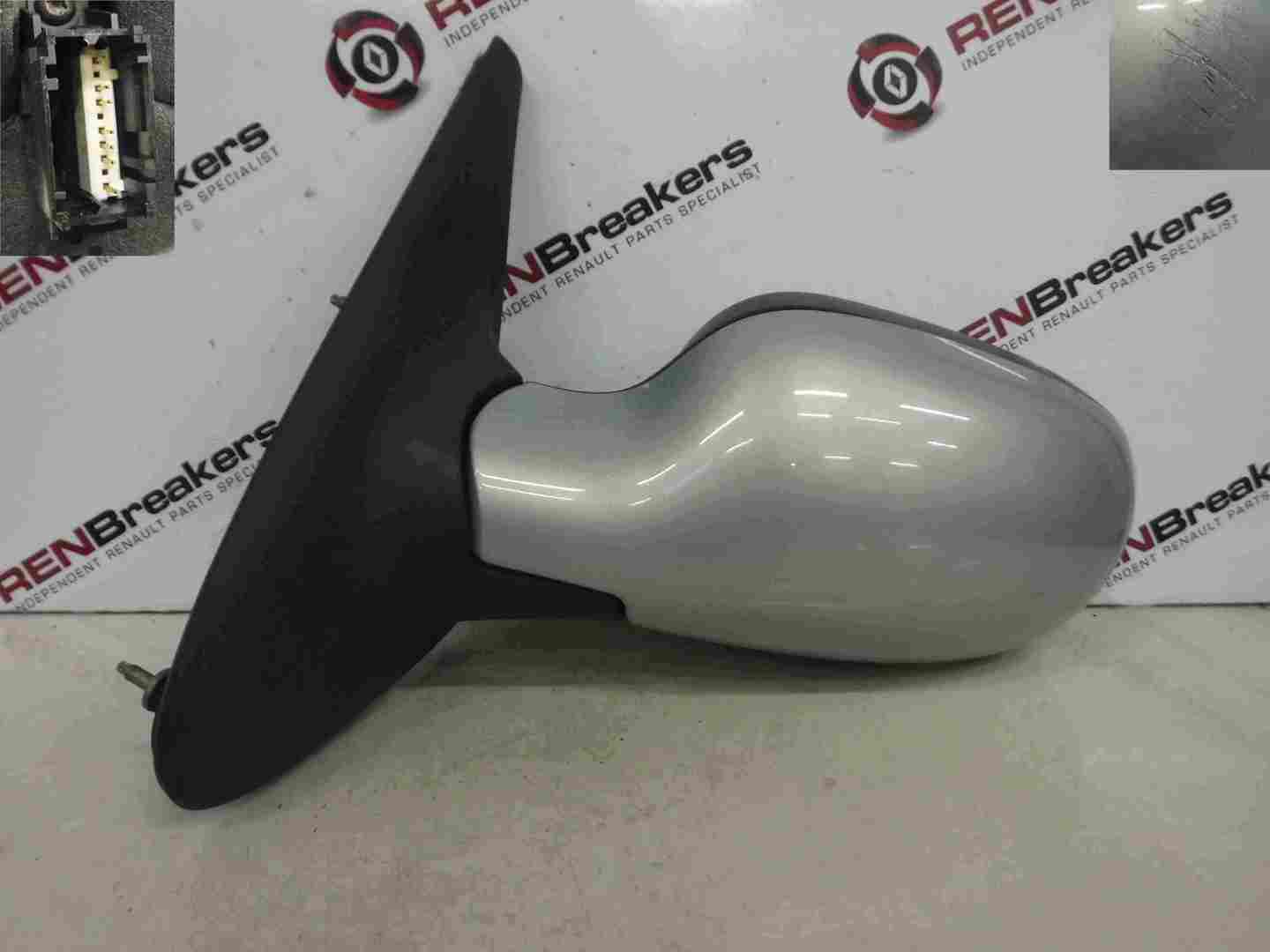 Renault Megane 1999-2002 Passenger NS Wing Mirror Silver 632