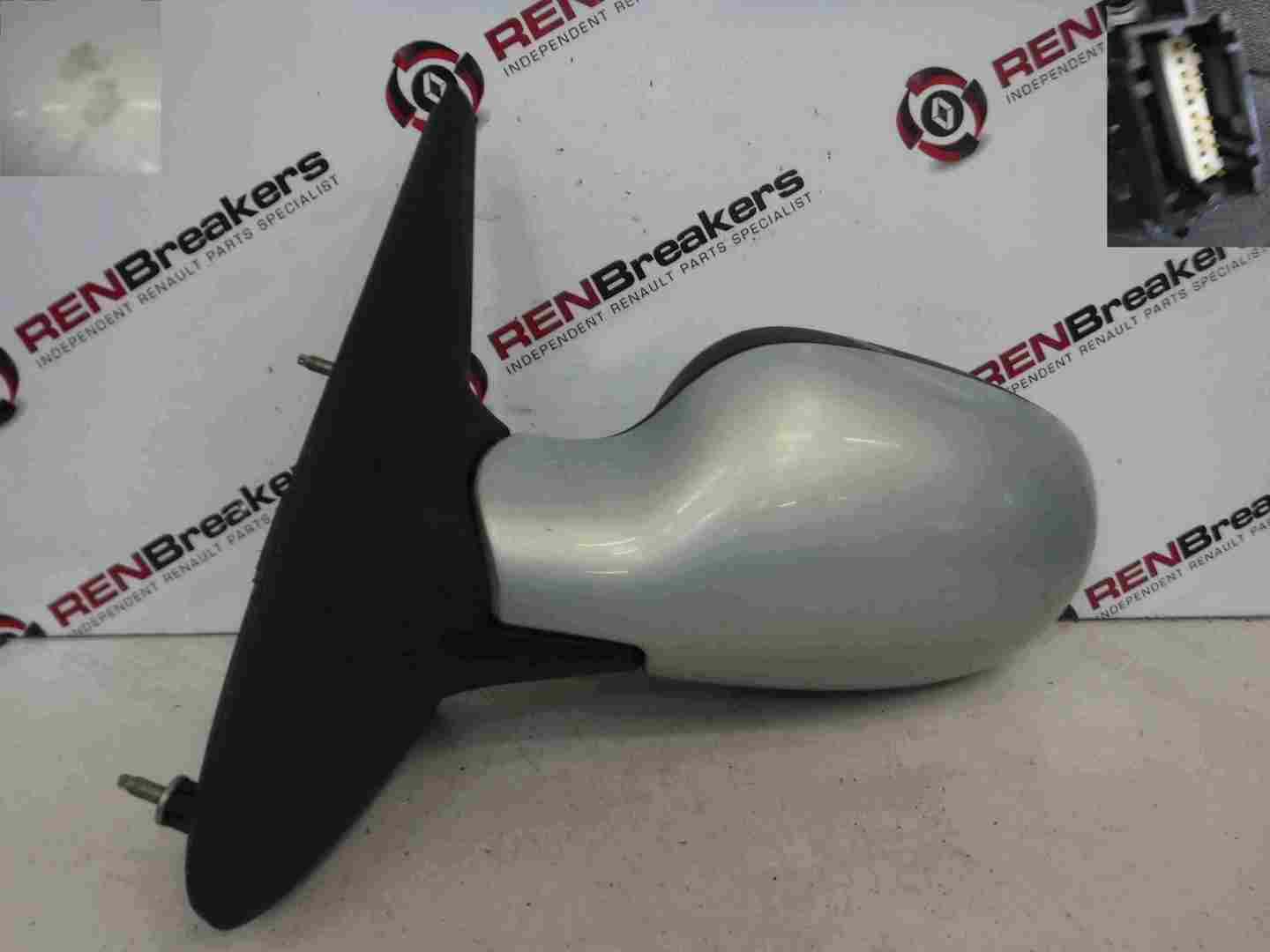 Renault Megane 1999-2002 Passenger NS Wing Mirror Silver 632 Electric