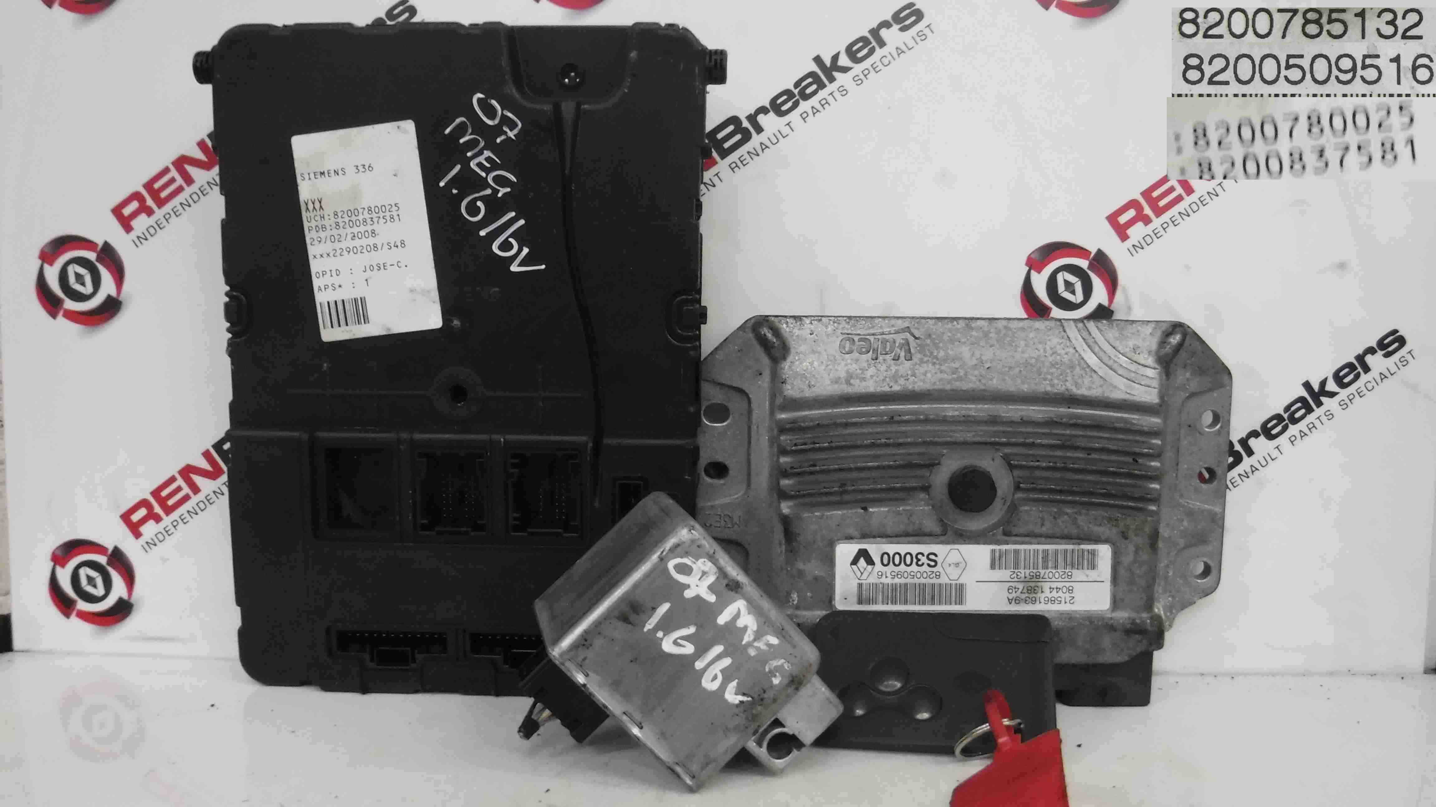 Renault Megane 20022006 1.6 16v ECU Set UCH BCM