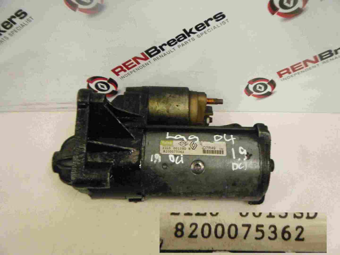 Renault Megane 2002-2006 1.9 dCi Starter Motor 8200075362