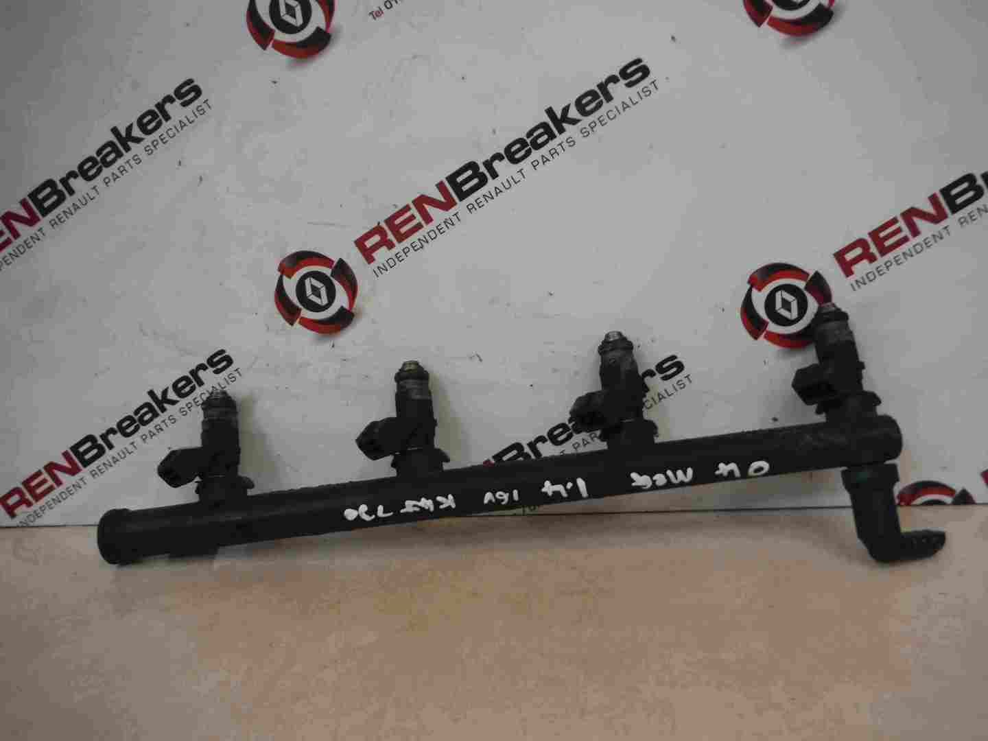Renault Megane 2002-2008 1.4 16v Fuel Injectors X4 Set + Rail