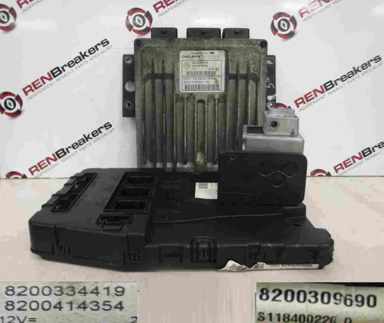 Renault Megane 2002-2008 1.5 dCi ECU SET UCH BCM Immobiliser + Key Card