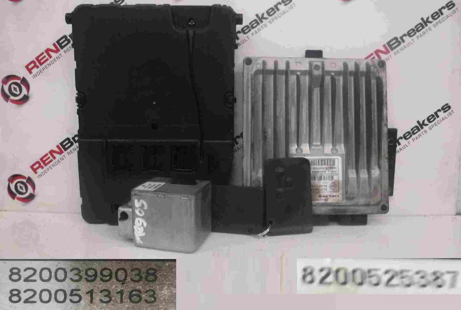 Renault Megane 2002-2008 1.5 dCi ECU SET UCH BCM Lock Box + 2 Key Cards