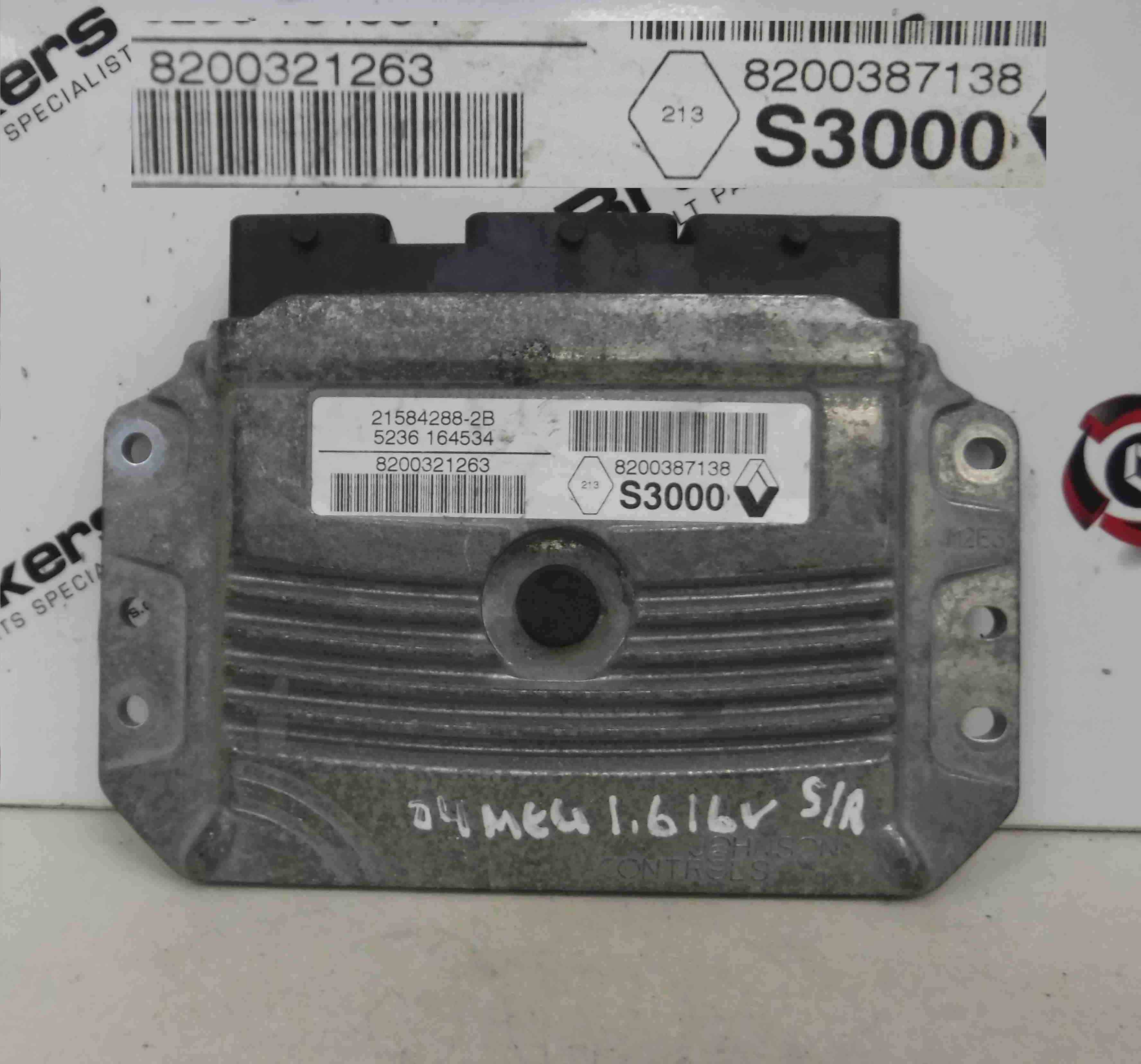 Renault Megane + Scenic 2002-2008 1.6 16v ECU Electronic Control Unit 8200321263