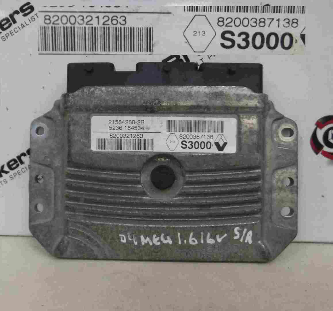 Renault Scenic 2003-2009 1.6 16v ECU Electronic Control Unit Auto 8200321263