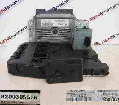 Renault Megane 2002-2008 1.6 16v ECU SET UCH BCM Immobiliser   Key Card