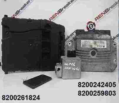 Renault Megane 2002-2008 1.6 16v ECU SET UCH BCM Immobiliser + Key Card