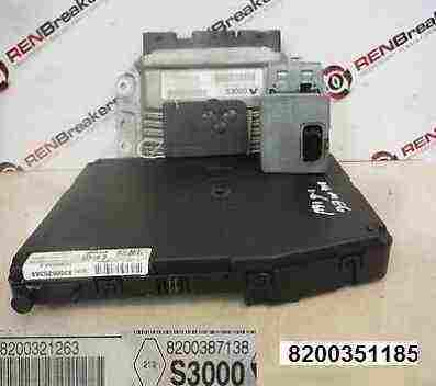 Renault Megane 2002-2008 1.6 16v ECU SET UCH BCM Immobiliser + Key Card