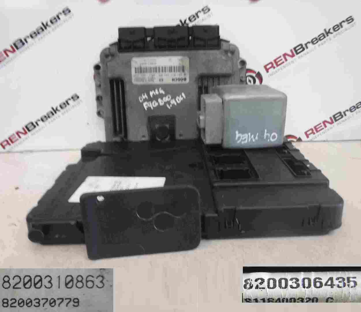 Renault Megane 2002-2008 1.9 dCi ECU SET UCH BCM Immobiliser + Key Card
