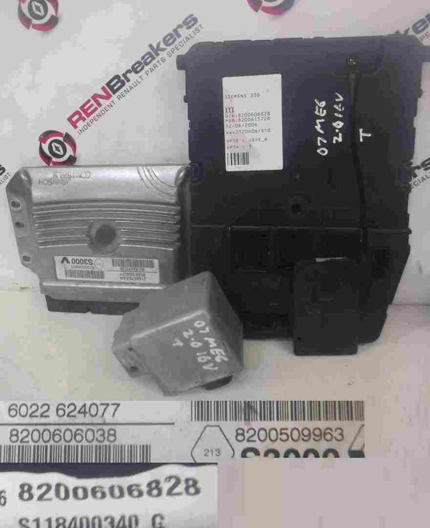 Renault Megane 2002-2008 2.0 Turbo ECU SET UCH Steering Lock + Key Card