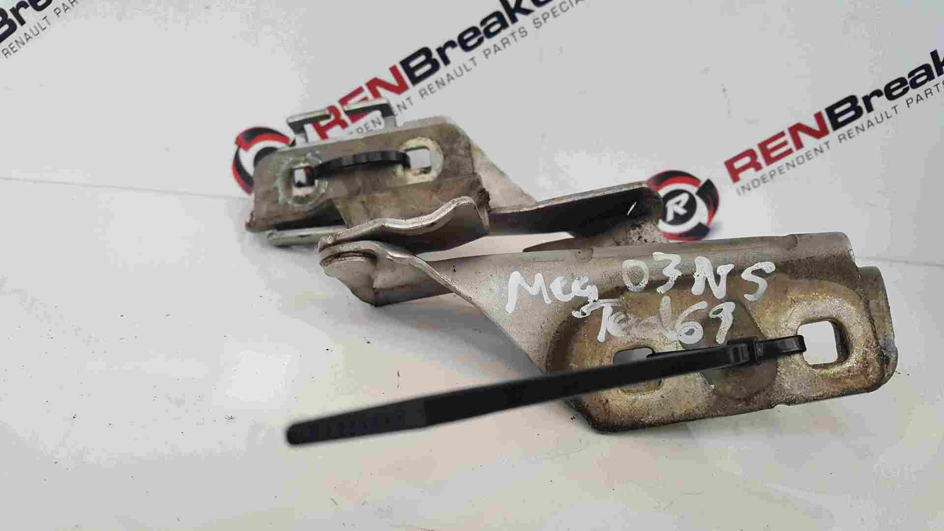 Renault Megane 2002-2008 Bonnet Hinges Pair Silver TED69