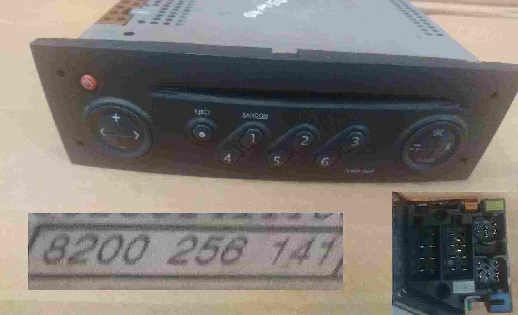 Renault Megane 2002-2008 CD Player Radio Unit + Code 8200256141