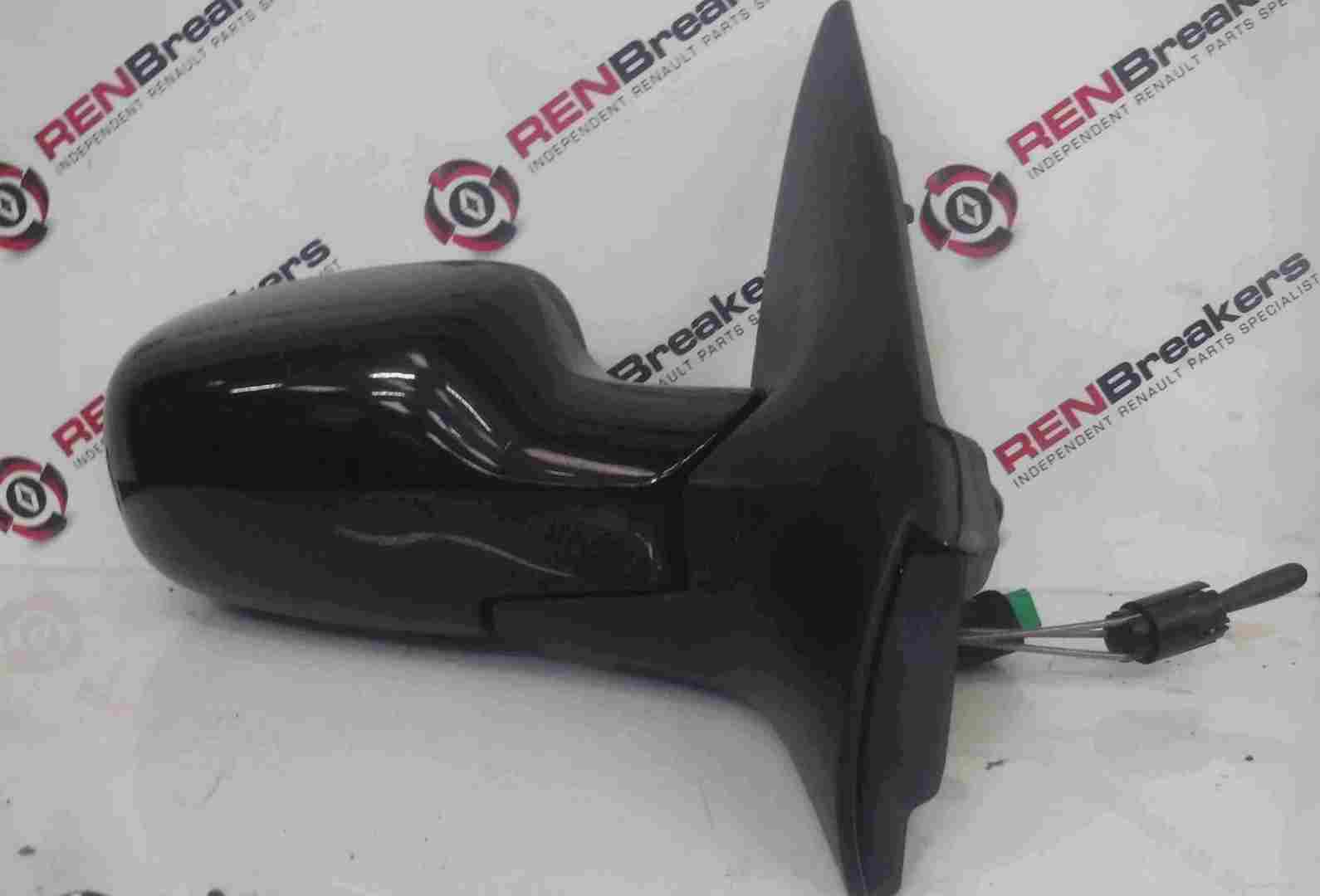 Renault Megane 2002-2008 Drivers OS Wing Mirror Black 676 Manual