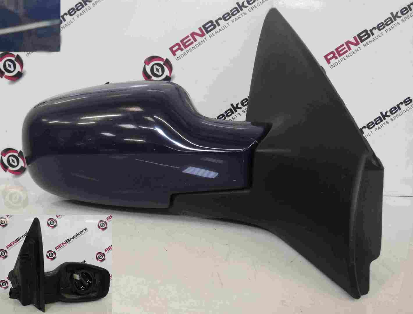 Renault Megane 2002-2008 Drivers OS Wing Mirror Blue 460