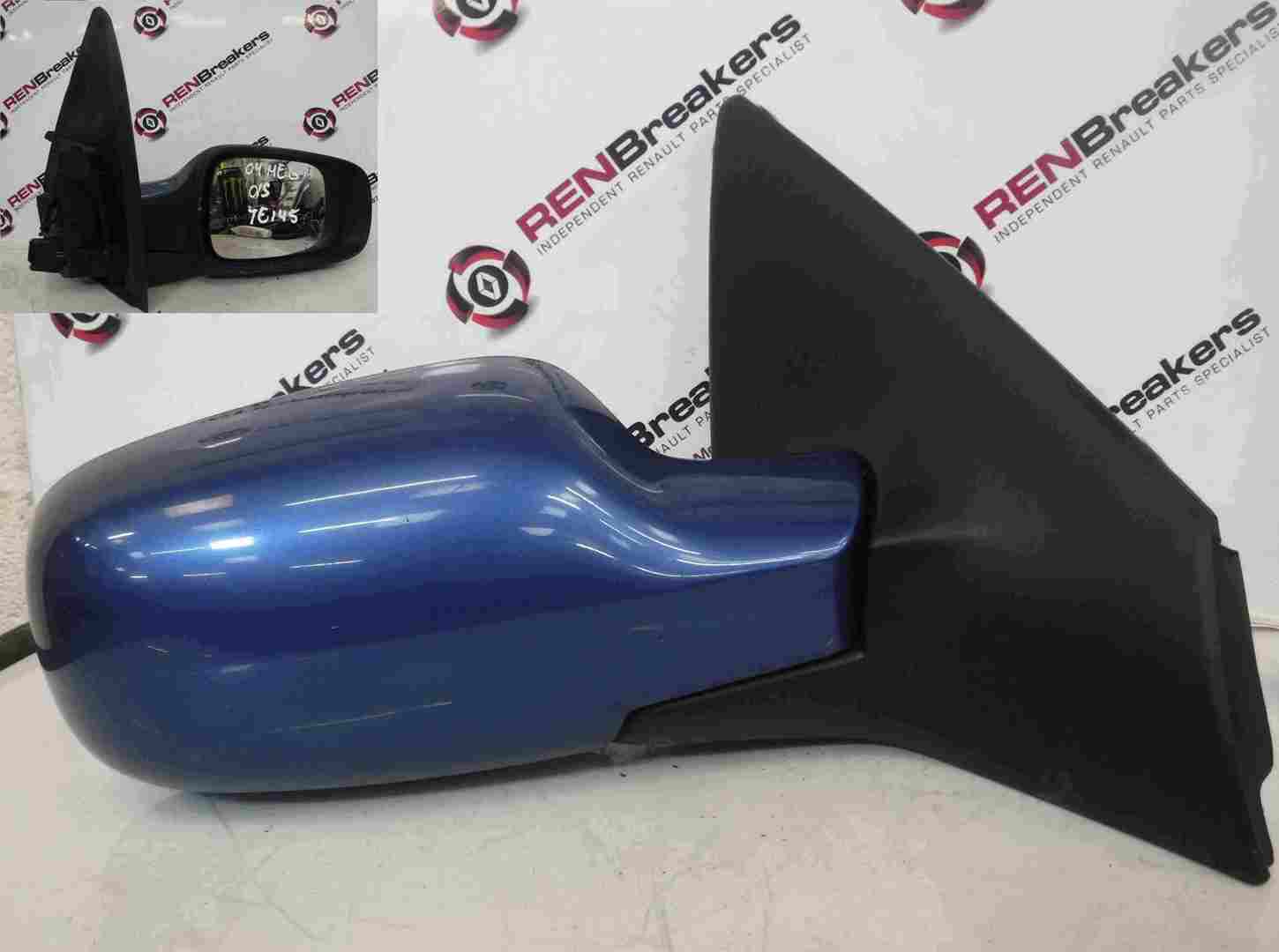 Renault Megane 2002-2008 Drivers OS Wing Mirror Blue TEI45 TE145