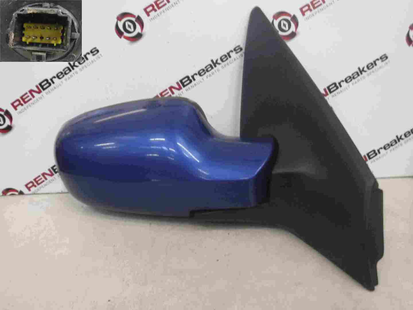 Renault Megane 2002-2008 Drivers OS Wing Mirror Blue TEI45 TE145 Folding