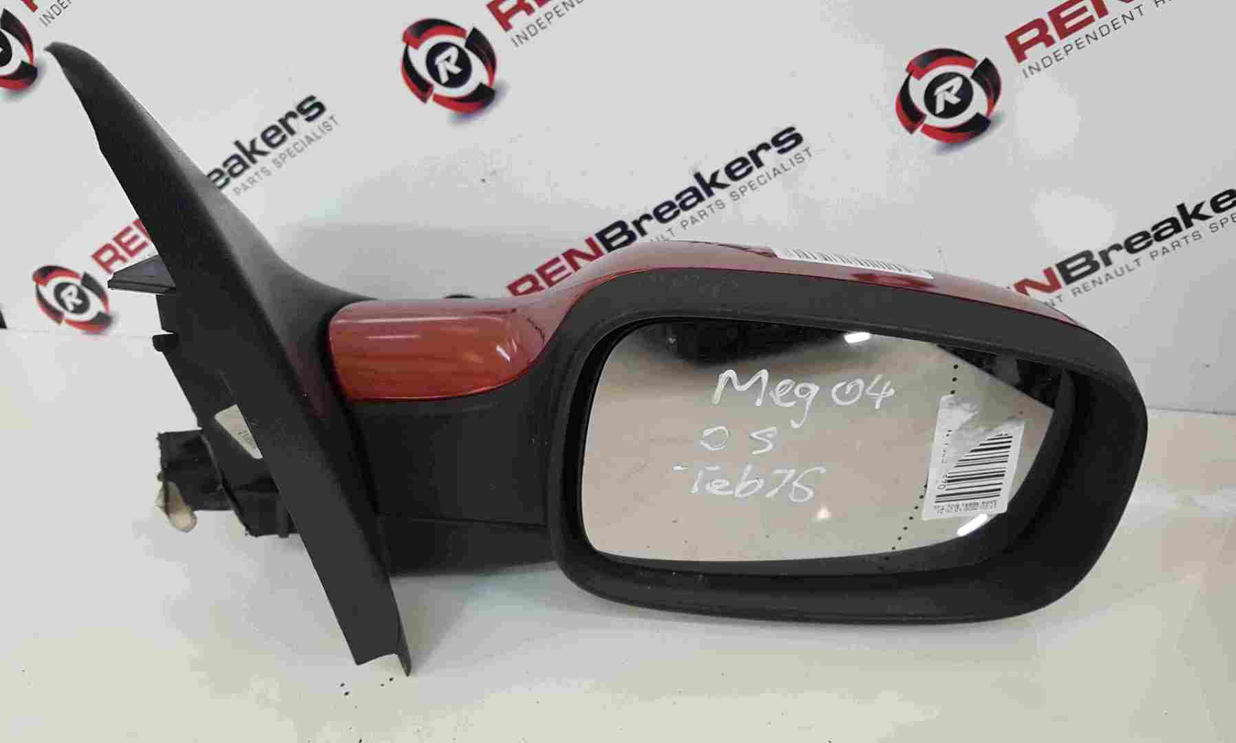 Renault Megane 2002-2008 Drivers OS Wing Mirror Red TEb76