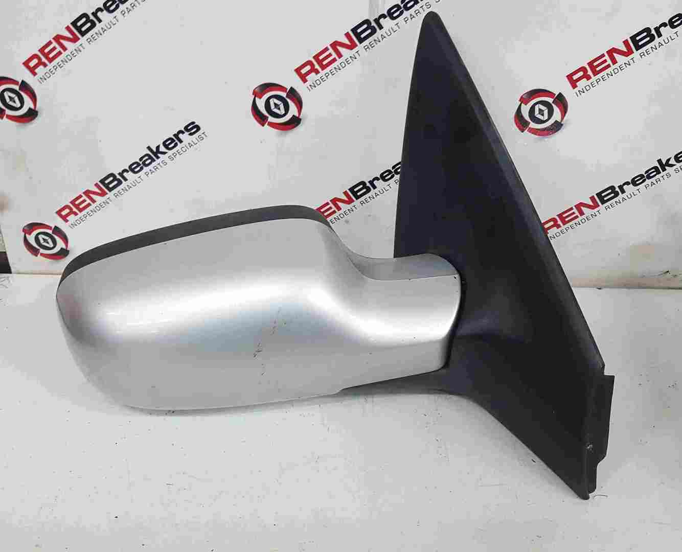 Renault Megane 2002-2008 Drivers OS Wing Mirror Silver TED69 Electric