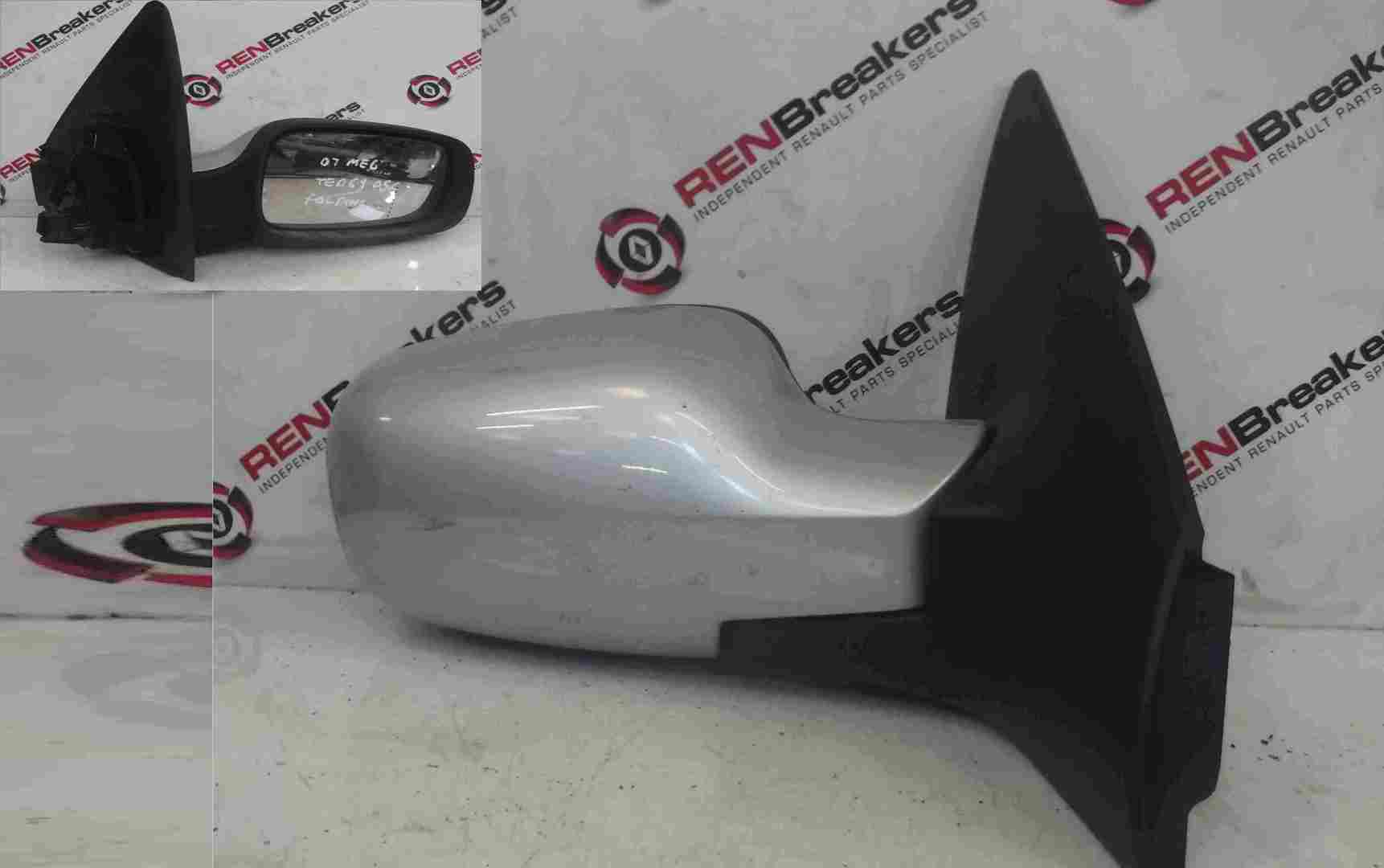 Renault Megane 2002-2008 Drivers OS Wing Mirror Silver TED69 F