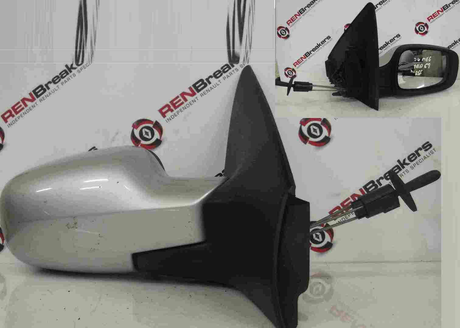 Renault Megane 2002-2008 Drivers OS Wing Mirror Silver TED69 Manual