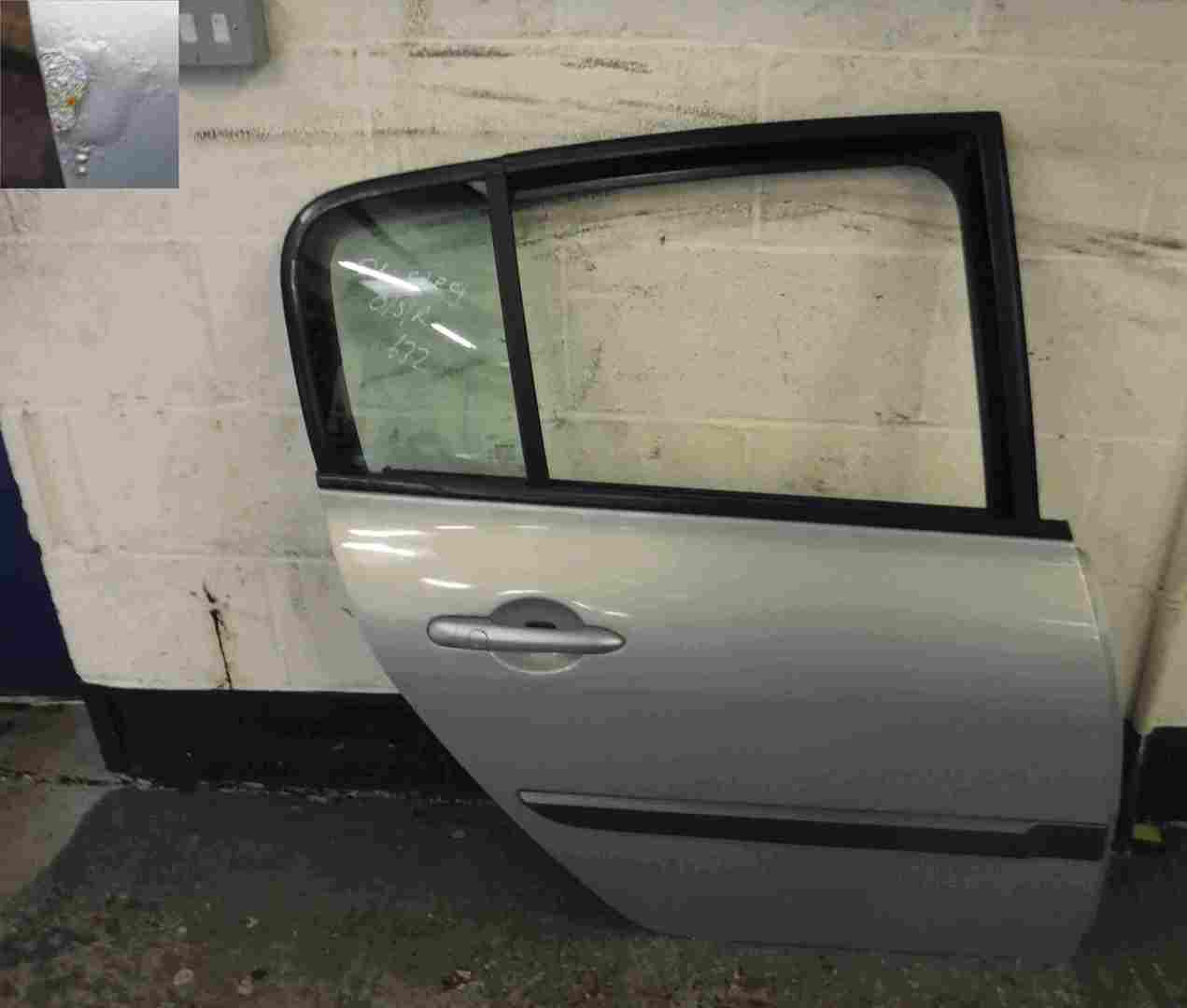 Renault Megane 2002-2008 Drivers OSR Rear Door Silver 632